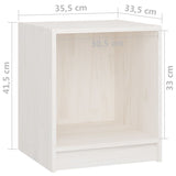 Bedside Cabinets 2 Pcs 35.5X33.5X41.5 Cm Solid Pinewood