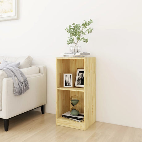 Side Cabinet 35.5X33.5X76 Cm Solid Pinewood