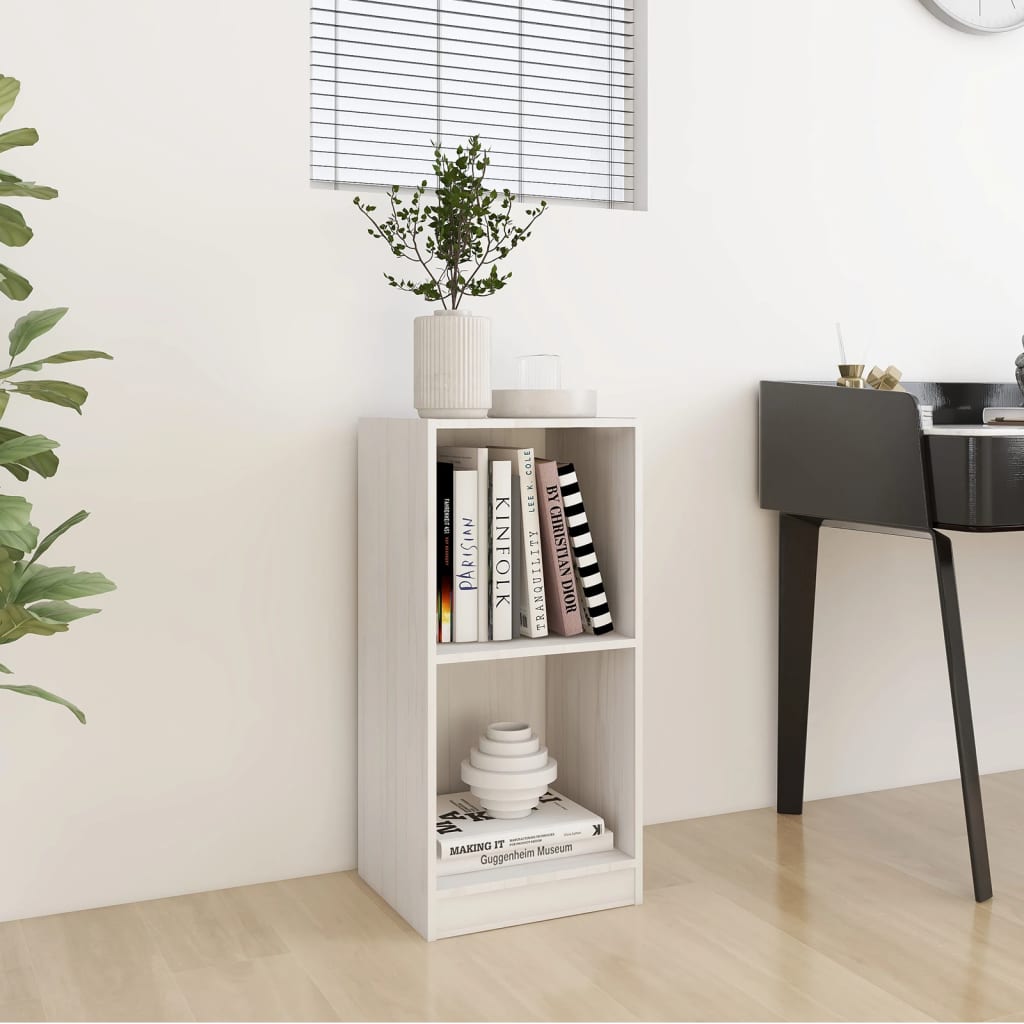 Side Cabinet 35.5X33.5X76 Cm Solid Pinewood