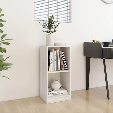 Side Cabinet 35.5X33.5X76 Cm Solid Pinewood