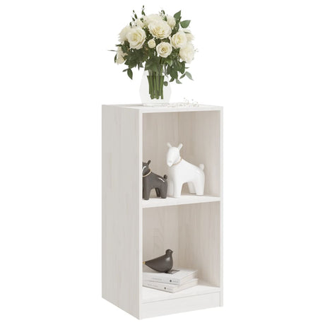 Side Cabinet 35.5X33.5X76 Cm Solid Pinewood