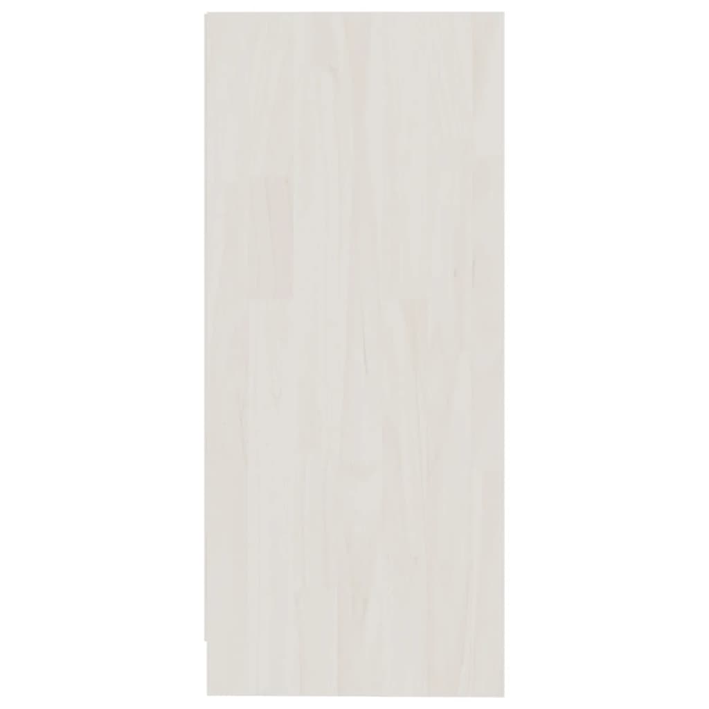 Side Cabinet 35.5X33.5X76 Cm Solid Pinewood