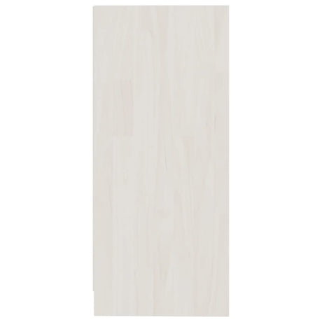 Side Cabinet 35.5X33.5X76 Cm Solid Pinewood