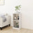 Side Cabinet 35.5X33.5X76 Cm Solid Pinewood