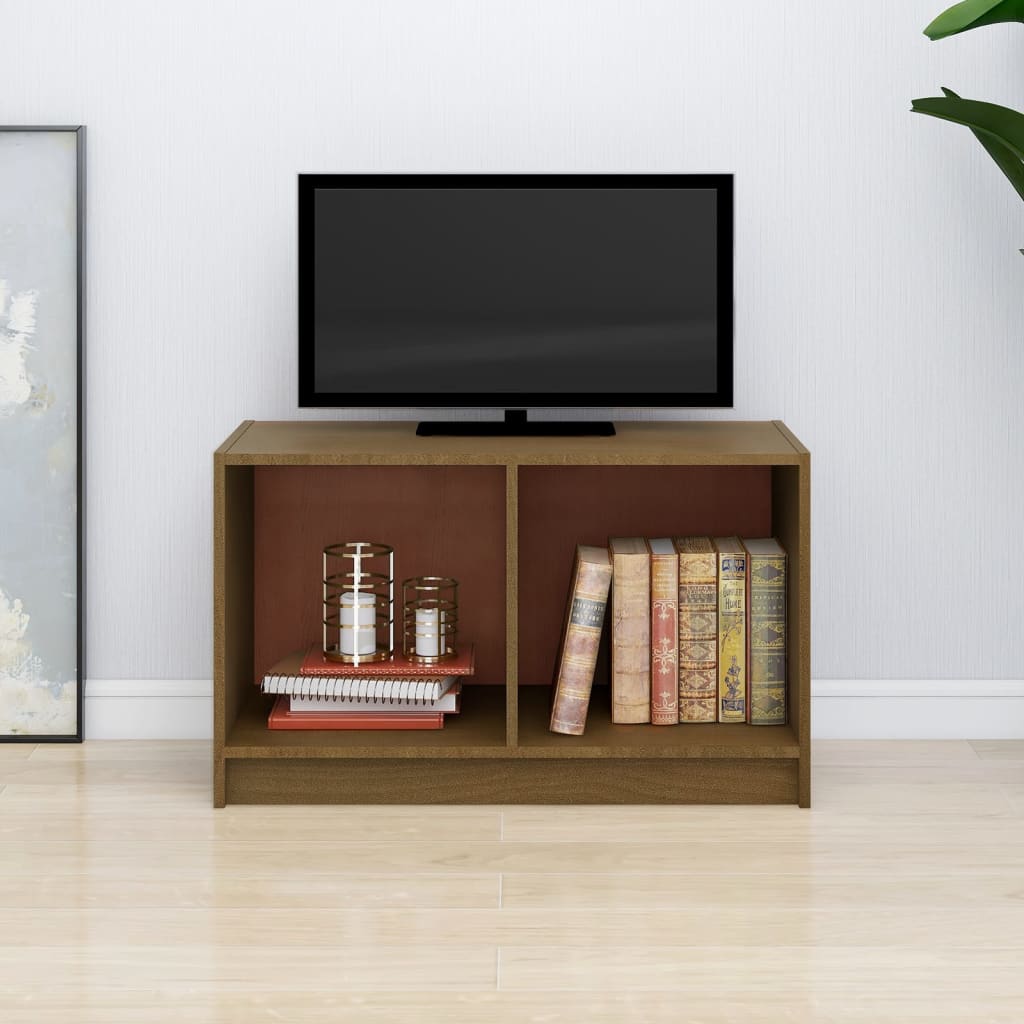 Tv Cabinet 70X33X42 Cm Solid Pinewood