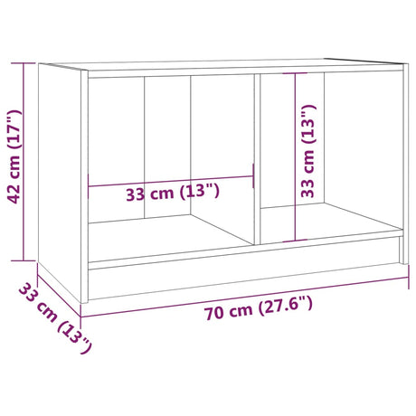 Tv Cabinet 70X33X42 Cm Solid Pinewood