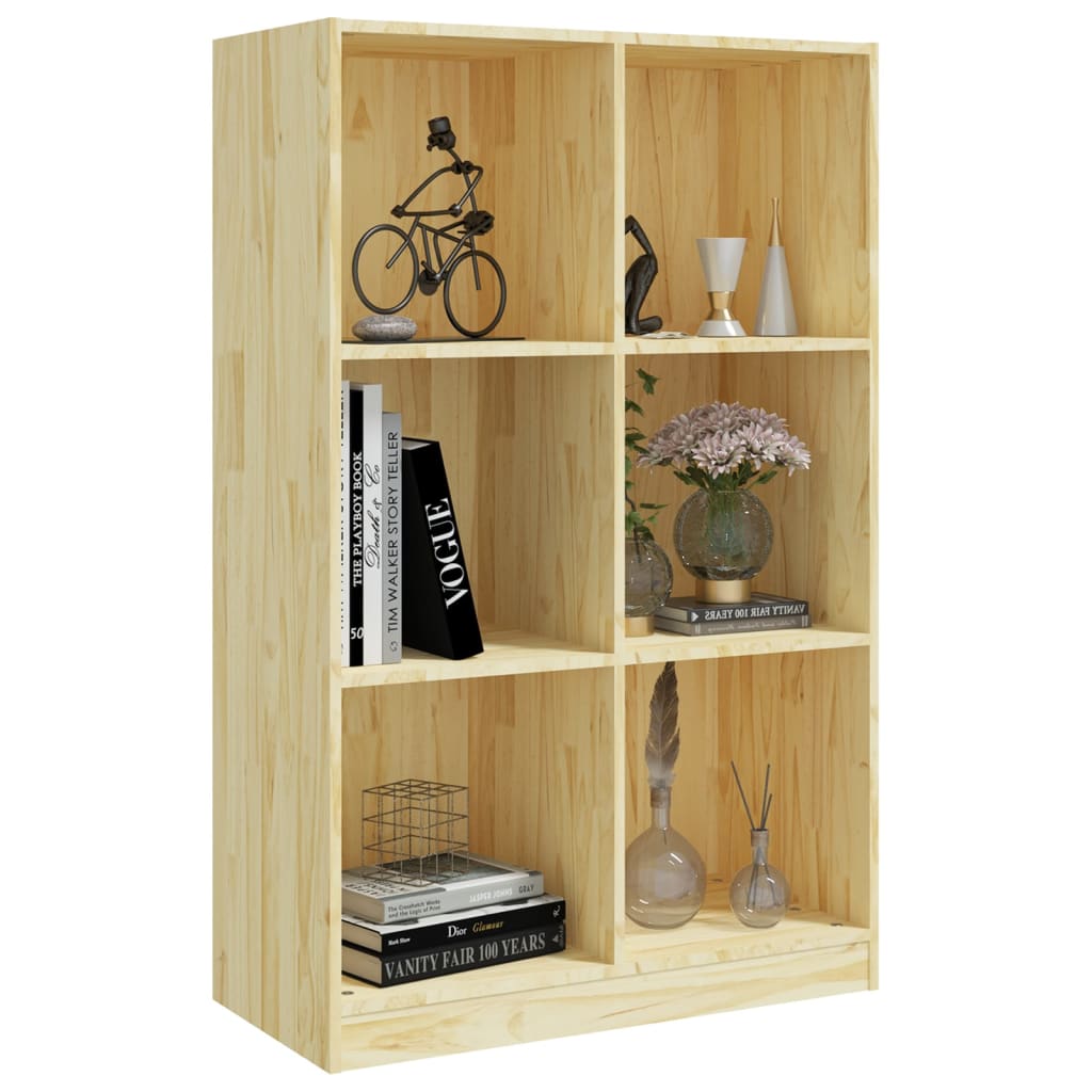 Book Cabinet 70X33X110 Cm Solid Pinewood