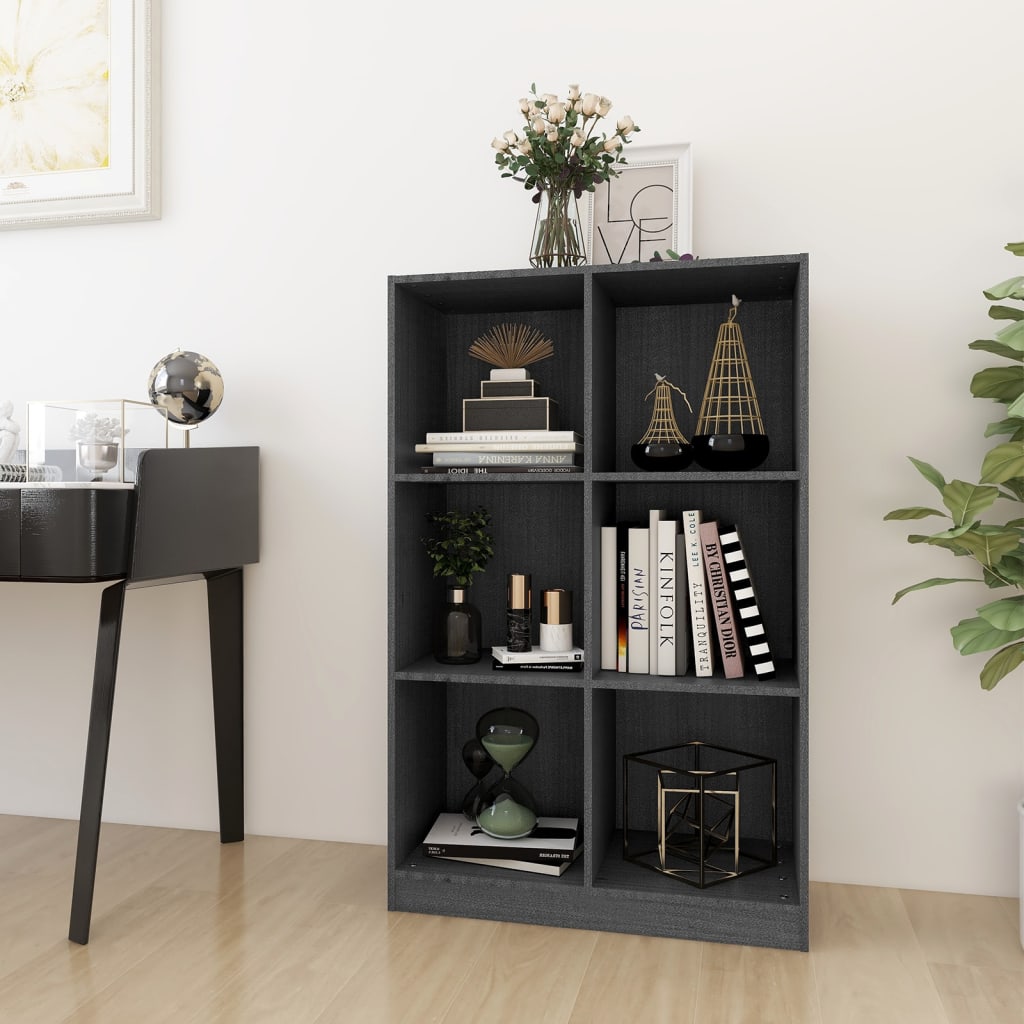 Book Cabinet 70X33X110 Cm Solid Pinewood