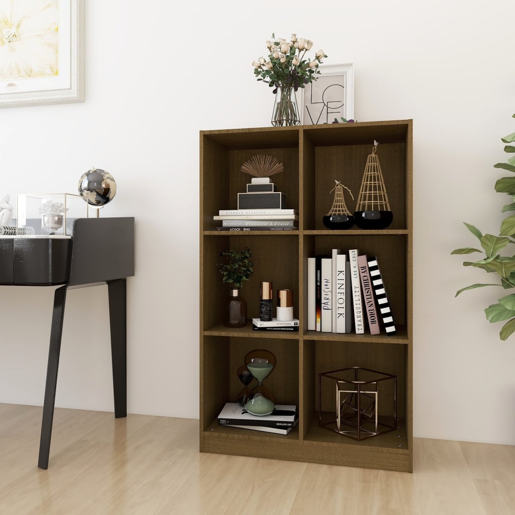 Book Cabinet 70X33X110 Cm Solid Pinewood