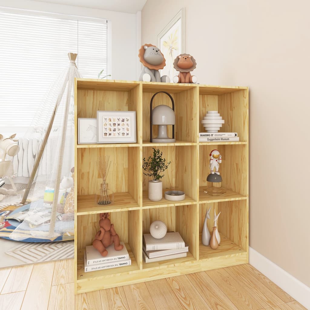 Book Cabinet/Room Divider 104X33.5X110 Cm Solid Pinewood