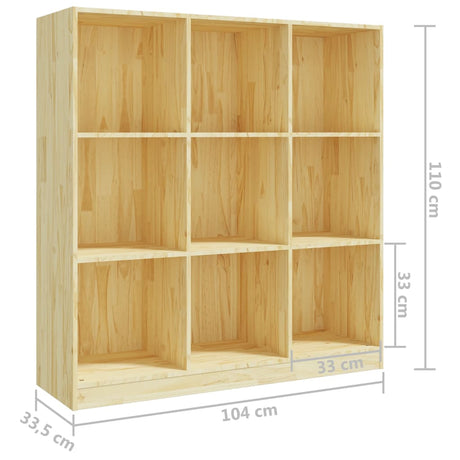 Book Cabinet/Room Divider 104X33.5X110 Cm Solid Pinewood
