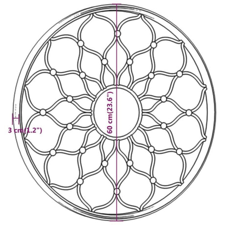 Mirror Iron Round For Indoor Use