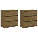 Bedside Cabinets 2 Pcs 60X36X64 Cm Solid Pinewood