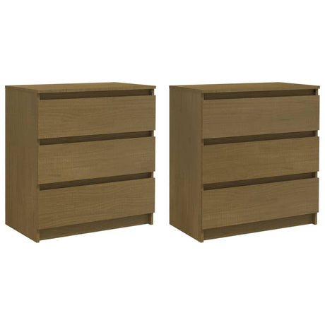 Bedside Cabinets 2 Pcs 60X36X64 Cm Solid Pinewood