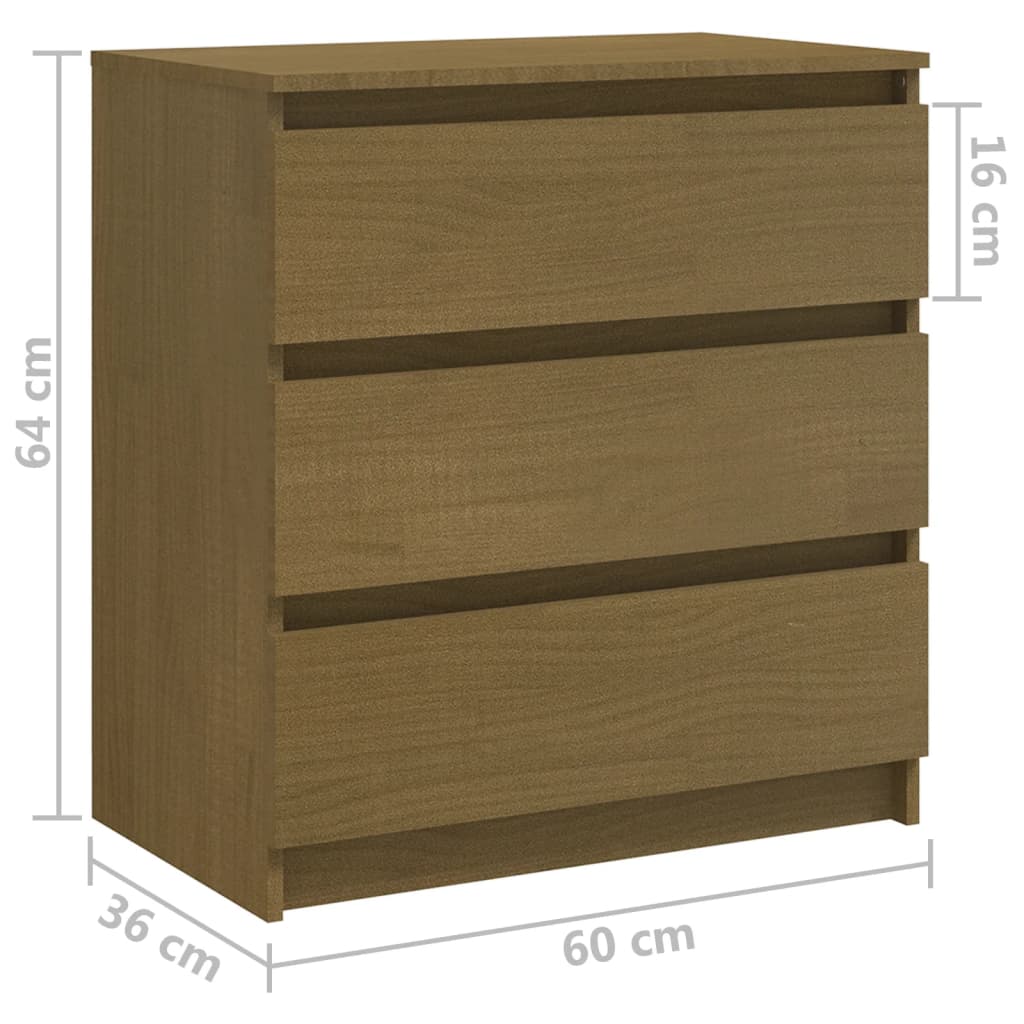 Bedside Cabinets 2 Pcs 60X36X64 Cm Solid Pinewood