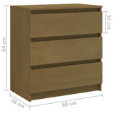 Bedside Cabinets 2 Pcs 60X36X64 Cm Solid Pinewood