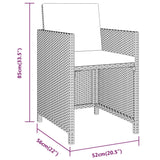 3 Piece Garden Dining Set With Cushions