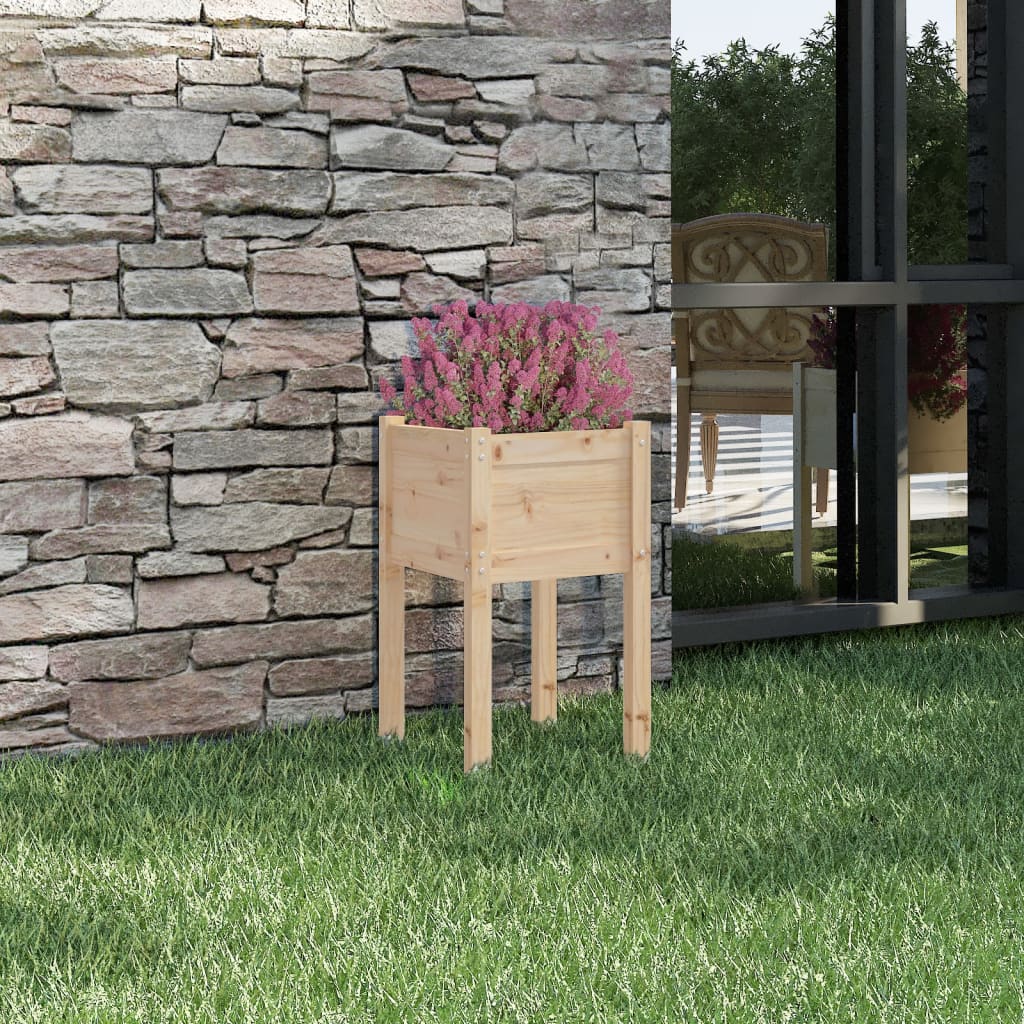 Garden Planter 40X40X70 Cm Solid Pinewood