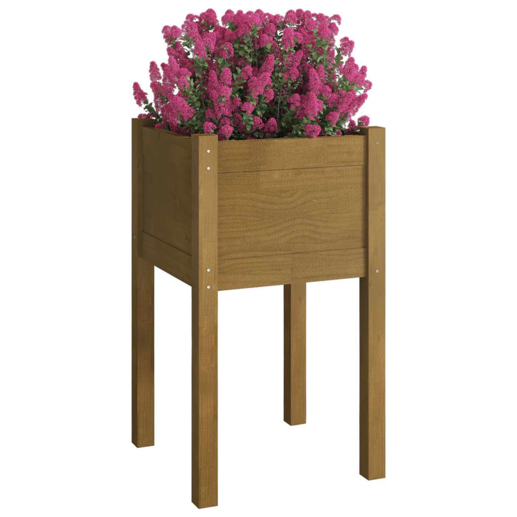 Garden Planter 40X40X70 Cm Solid Pinewood