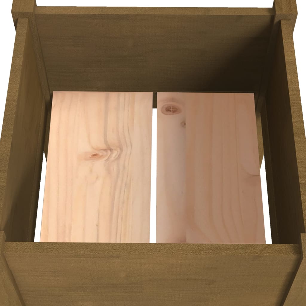 Garden Planter 40X40X70 Cm Solid Pinewood