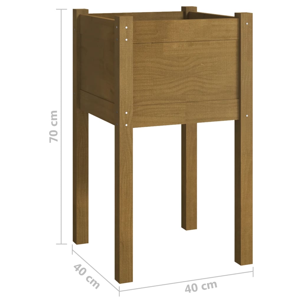 Garden Planter 40X40X70 Cm Solid Pinewood