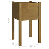 Garden Planter 40X40X70 Cm Solid Pinewood