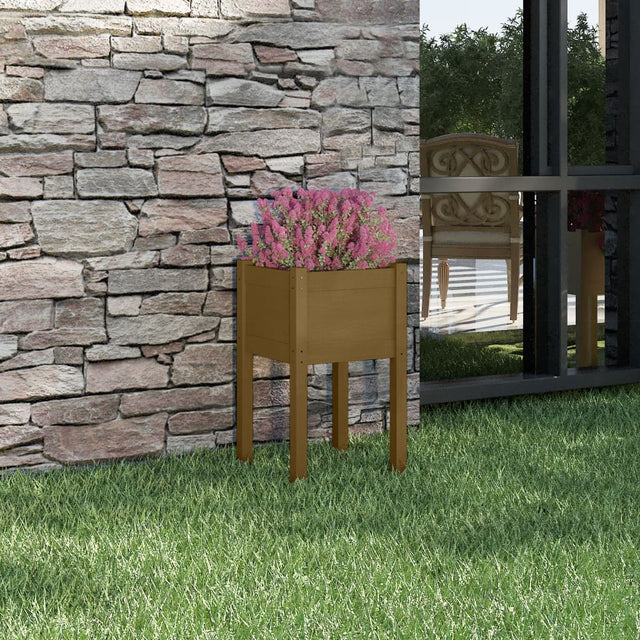 Garden Planter 40X40X70 Cm Solid Pinewood