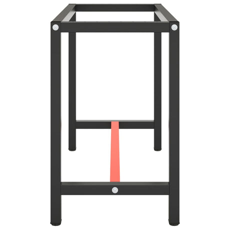 Work Bench Frame Matte Black And Matte Red Metal