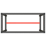 Work Bench Frame Matte Black And Matte Red Metal