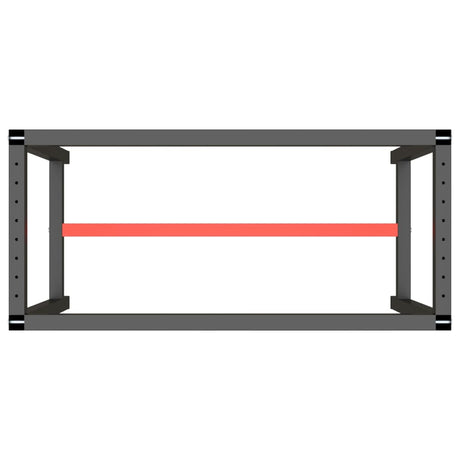 Work Bench Frame Matte Black And Matte Red Metal