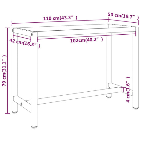 Work Bench Frame Matte Black And Matte Red Metal