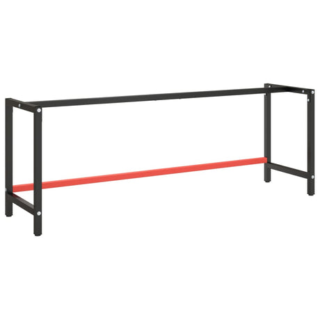 Work Bench Frame Matte Black And Matte Red Metal