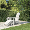 Garden Adirondack Chairs 2 Pcs With Footstools Hdpe