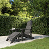 Garden Adirondack Chairs 2 Pcs With Footstools Hdpe