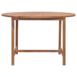 Garden Dining Table Ø110x75 cm Solid Wood Teak