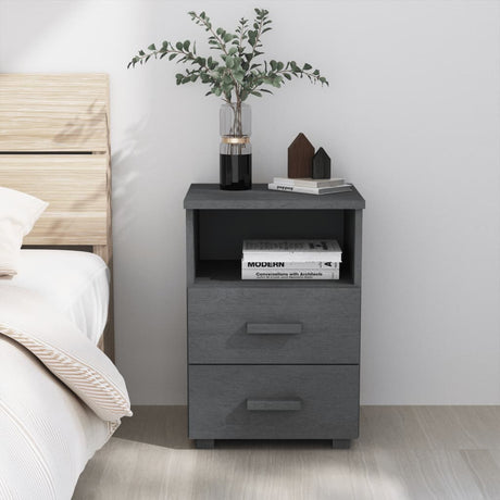 Bedside Cabinet Hamar 40X35X62 Cm Solid Wood Pine