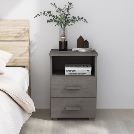 Bedside Cabinet Hamar 40X35X62 Cm Solid Wood Pine