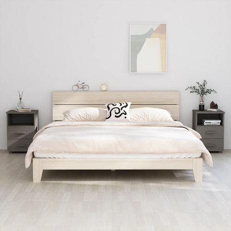 Bedside Cabinet Hamar 40X35X62 Cm Solid Wood Pine