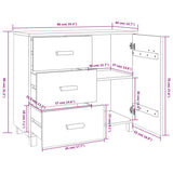 Sideboard Hamar 90X40X80 Cm Solid Pinewood