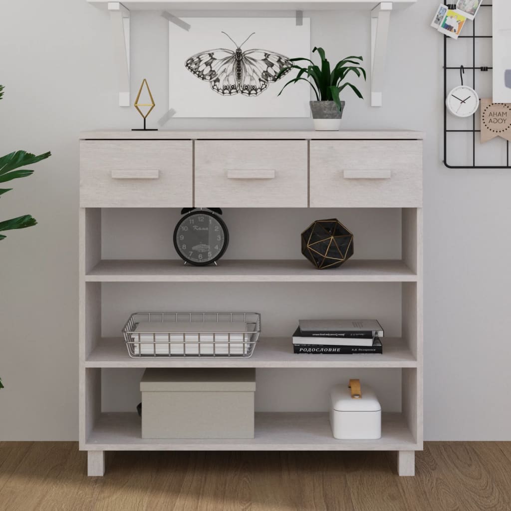 Console Table Hamar 90X35X90 Cm Solid Wood Pine