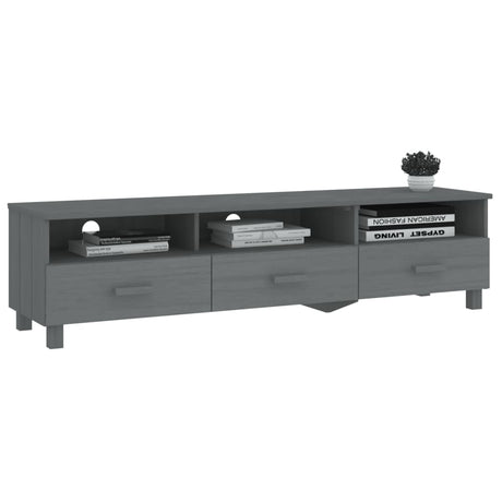 Tv Cabinet Hamar 158X40X40 Cm Solid Wood Pine