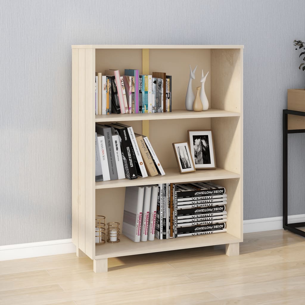 Book Cabinet Hamar 85X35X112 Cm Solid Wood Pine