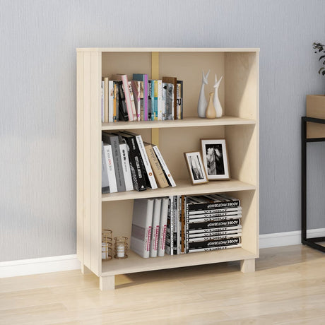 Book Cabinet Hamar 85X35X112 Cm Solid Wood Pine