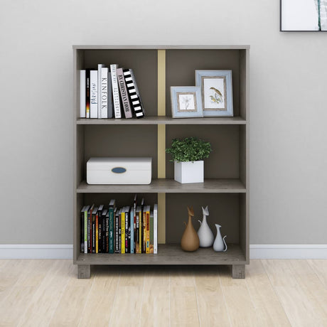 Book Cabinet Hamar 85X35X112 Cm Solid Wood Pine