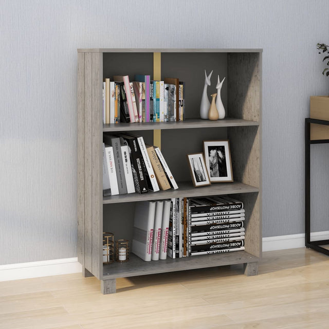 Book Cabinet Hamar 85X35X112 Cm Solid Wood Pine
