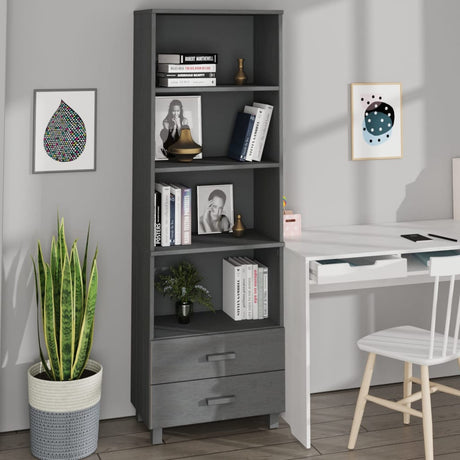 Highboard Hamar 60X35X180 Cm Solid Wood Pine