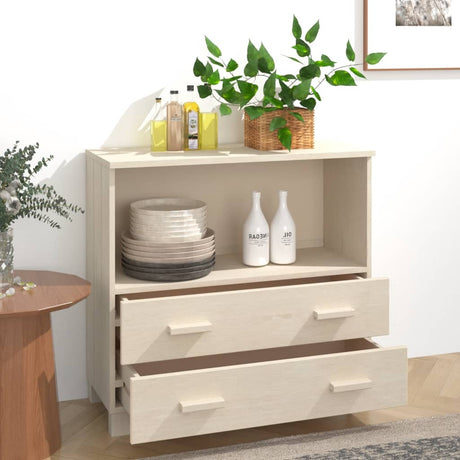 Sideboard Hamar 85X35X80 Cm Solid Wood Pine