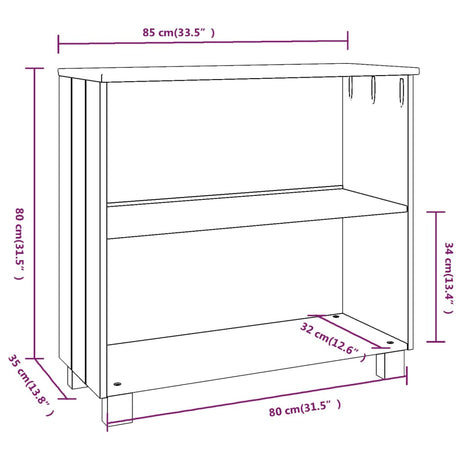 Sideboard Hamar 85X35X80 Cm Solid Wood Pine