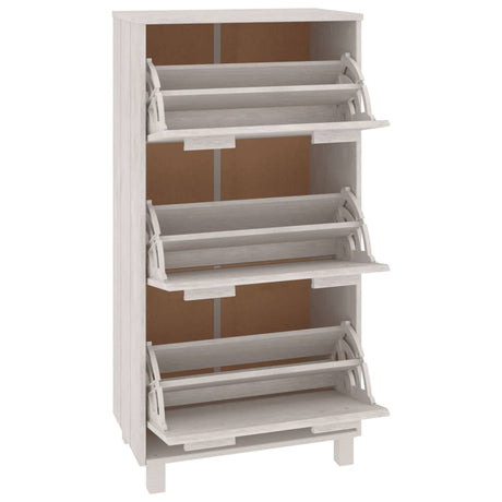 Shoe Cabinet Hamar 59.5X35X117 Cm Solid Wood Pine