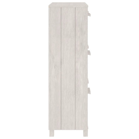 Shoe Cabinet Hamar 59.5X35X117 Cm Solid Wood Pine